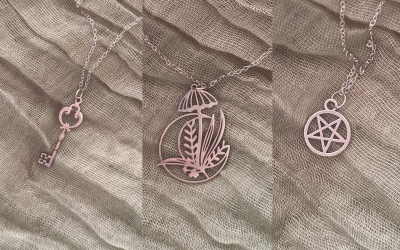 Banner amuletos colgantes